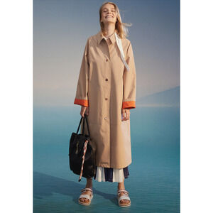 SEE BY CHLOE Cotton-Gabardine Oversized Trench Coat Jacket SSENSE 38 6 $1195